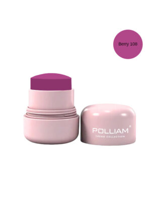 POLLIAM Cream Blush | Buildable Blush Stick | Matte and Dewy Finish #Berry 108