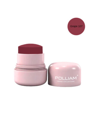 POLLIAM Cream Blush | Buildable Blush Stick | Matte and Dewy Finish #Grape 107