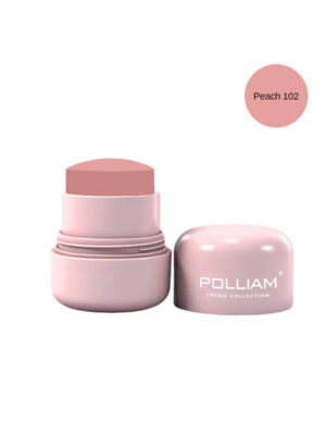 POLLIAM Cream Blush | Buildable Blush Stick | Matte and Dewy Finish #Peach 102