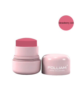POLLIAM Cream Blush | Buildable Blush Stick | Matte and Dewy Finish #Strawberry 103