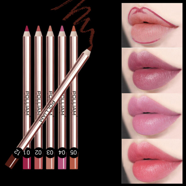 POLLIAM Creamy Colour Waterproof Lip Liner | Long-lasting Lip Pencil 2 POLLIAM Creamy Colour Waterproof Lip Liner | Long-lasting Lip Pencil