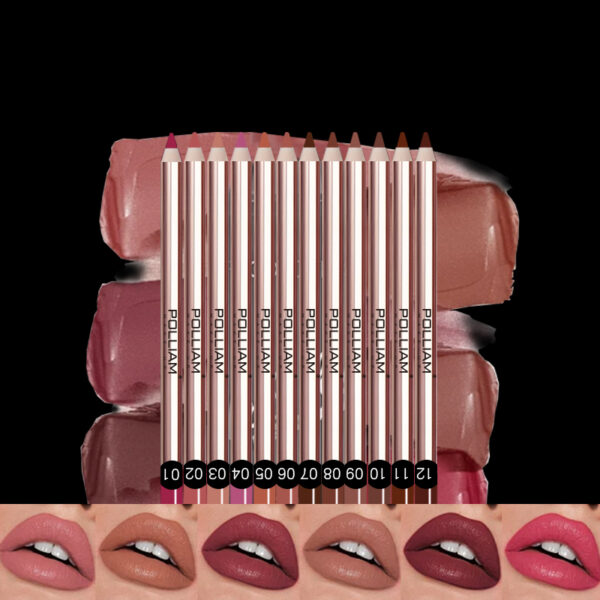 POLLIAM Creamy Colour Waterproof Lip Liner | Long-lasting Lip Pencil 4 POLLIAM Creamy Colour Waterproof Lip Liner | Long-lasting Lip Pencil